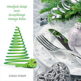 Kartka Świąteczna Boże Narodzenie z twoim logo - wzór 75 kwadrat