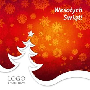 Kartka Świąteczna Boże Narodzenie z twoim logo - wzór 30P kwadrat