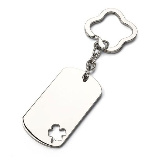 Brelok metal "Nieśmiertelnik z koniczyną" 7303