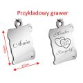 Zawieszka do łańcuszka Papirus 24045 21x26mm - przykładowy grawer