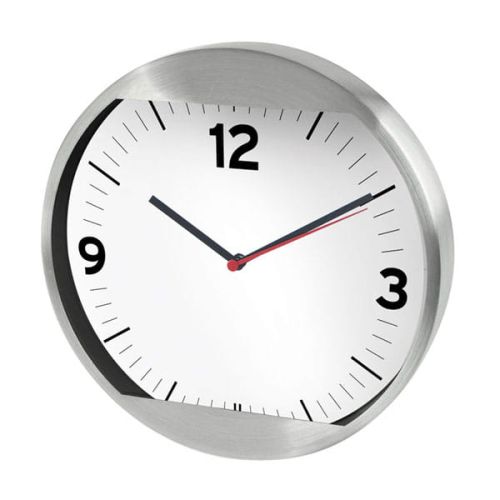 Zegar ścienny 1126 aluminium, śr.295mm