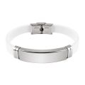Bransoletka opaska na rękę biała 24026