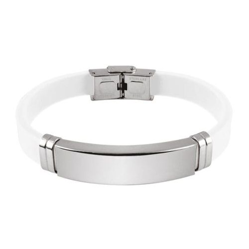 Bransoletka opaska na rękę biała 24026