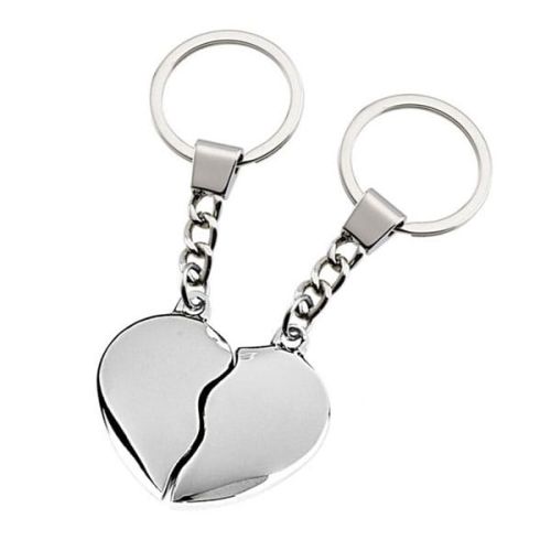 Brelok pęknięte serce z grawerem