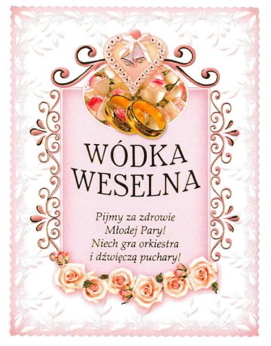 Naklejka na Wódkę Weselną