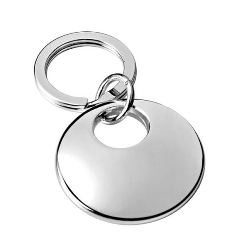 Brelok okrągły powlekany srebrem