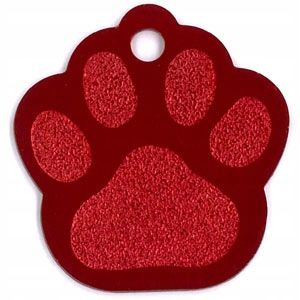 Identyfikator dla psa - łapka czerwona duża 69309