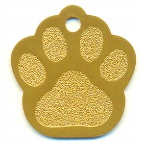Identyfikator dla psa - łapka duża złota 69306