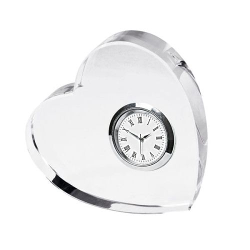 Serce ze szkła z zegarem