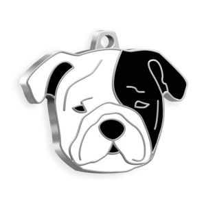 Identyfikator dla psa buldog czarny 52022