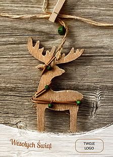 Kartka Boże Narodzenie z twoim logo A6 pion - wzór 23