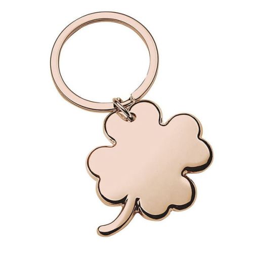 Brelok koniczynka w kolorze różowego złota