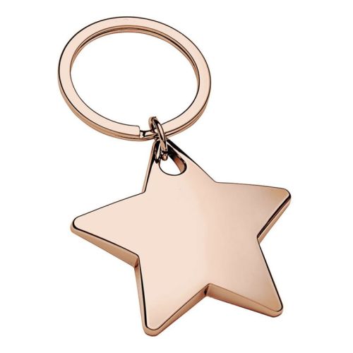Brelok gwiazda w kolorze różowego złota