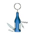 Brelok scyzoryk BUTELKA niebieski - rozłożony