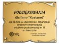 Tabliczka złota z przykładowym nadrukiem. Model tabliczki 24646. Rozmiar 130x180mm
