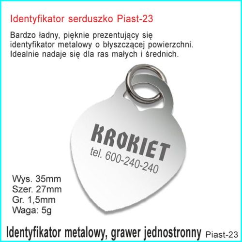 Identyfikator serce Piast 23