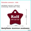 Identyfikator gwiazdka 69389 czerwona mała