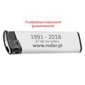 Zapalniczka biała elektroniczna - przykładowy grawer