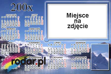 Kalendarz 1- planszowy 320x450mm ze zdjęciem - wzór 26