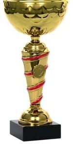  Puchar 8146d złoto-czerwony wys.21cm