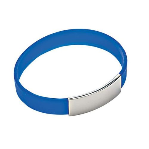 Bransoletka silikonowa niebieska