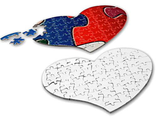 Puzzle w kształcie serca 58 el.