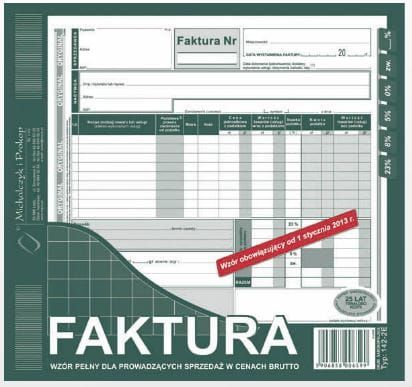 Faktura brutto 2/3A4 142-2E