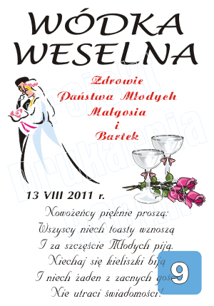 Etykieta wzór na 9