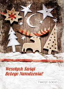 Kartka Boże Narodzenie z twoim logo A6 pion -wzór 18