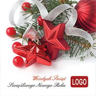  Kartka Boże Narodzenie  - kwadrat perła - wzór 05