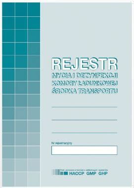 Rejestr mycia i dezynfekcji komory ładunkowej środka transportu A5 H91-3
