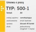 Umowa o pracę A4 500-1