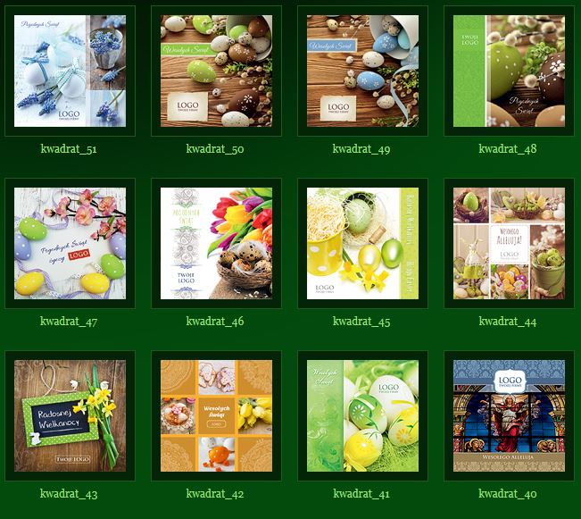 Kartka świąteczna kwadrat - Wielkanoc