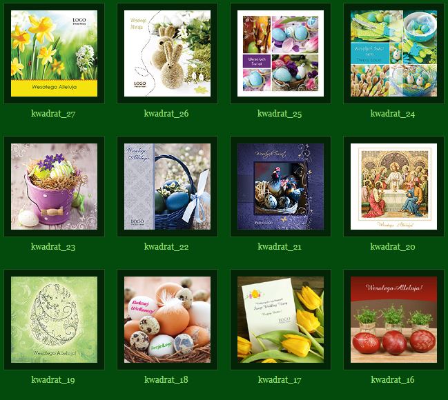 Kartka świąteczna kwadrat - Wielkanoc