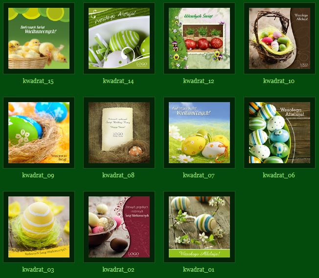 Kartka świąteczna kwadrat - Wielkanoc